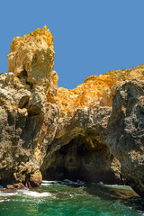 Ponta da piedade boat tour and nearby coast in Algarve , Portugal , Europa