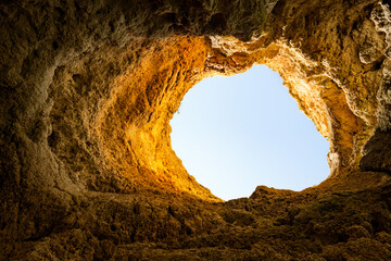 Ponta da piedade boat tour and nearby coast in Algarve , Portugal , Europa