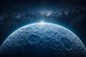 Moon in space 
