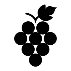 Black grape bunch vector illustration for fruit clip art, wine design, and healthy food graphics design