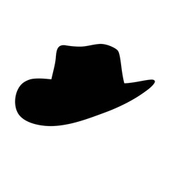 Silhouette cowboy hat vector illustration for western wear fashion and costume design projects