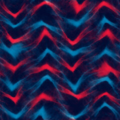  Multicolor Dyed Chevron Shaped Pattern