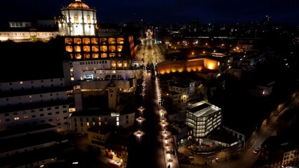 Luis I Bridge In Porto Portugal. Iconic Structure Of Bridge Connecting Landmarks Streets. Building...
