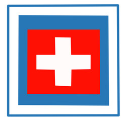 Obraz premium first aid kit medical icon vector stock on white background