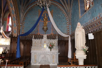 Eglise Saint Germain d'Auxerre, église de style gothique tardif, village de Navarrenx,...