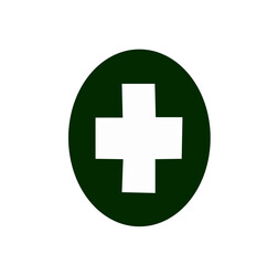 first aid kit logo medical icon vector stock on white background