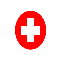 first aid kit logo medical icon vector stock on white background