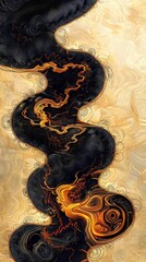 Abstract swirling shapes of dark and light colors