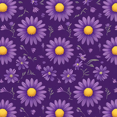 Purple Daisy Flower Pattern Designs