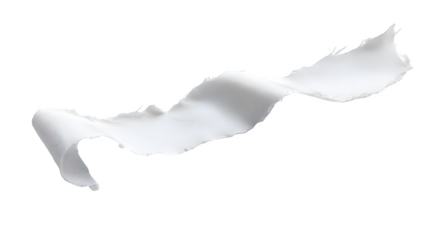 Torn piece of white paper tape, isolated on white
