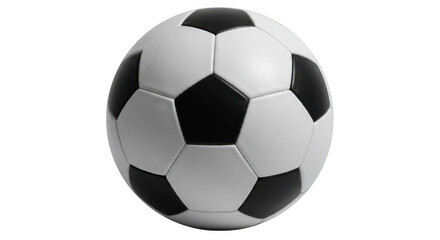 Fototapeta premium Classic black and white soccer ball isolated on transparent background