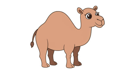 Fototapeta premium A Gentle Camel Standing Proudly in the Desert Sands