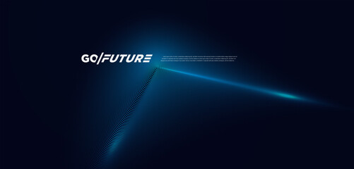 Futuristic Abstract Technology Background with Blue Digital Waves and Lines, AI Concept for Innovation, Virtual Reality, Cyber Technology, and Modern Design Wallpaper for Business and Tech Projects