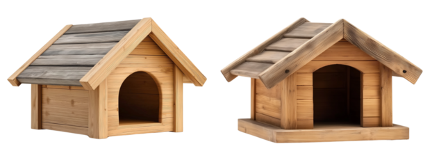 wooden pet house transparent background, png