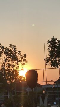 sunset in a corner of Demak city
