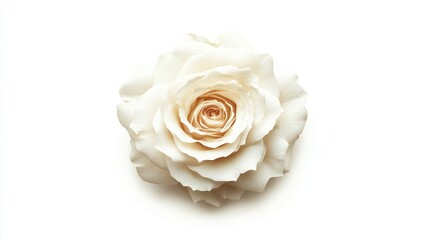 Creamy white rose, detailed,  close-up