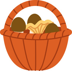 Basket with Nuts and Muffin