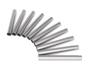 Metal steel construction, Steel galvanized and stainless. 3D rendering.