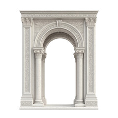 Naklejka premium classic column arches on transparent background, cutout