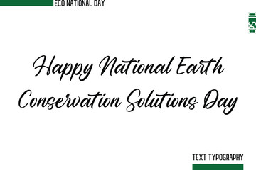 Happy National Earth Conservation Solutions Day.eps