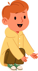 Smiling Boy in Hoodie