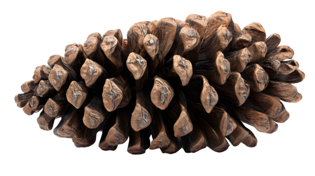 hd realistic pine cone isolated on white