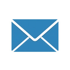 Simple blue envelope icon on black background