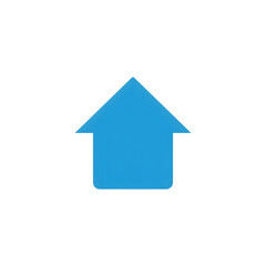 Simple blue up arrow icon on black background