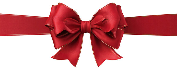 Red ribbon bow on black background (41)
