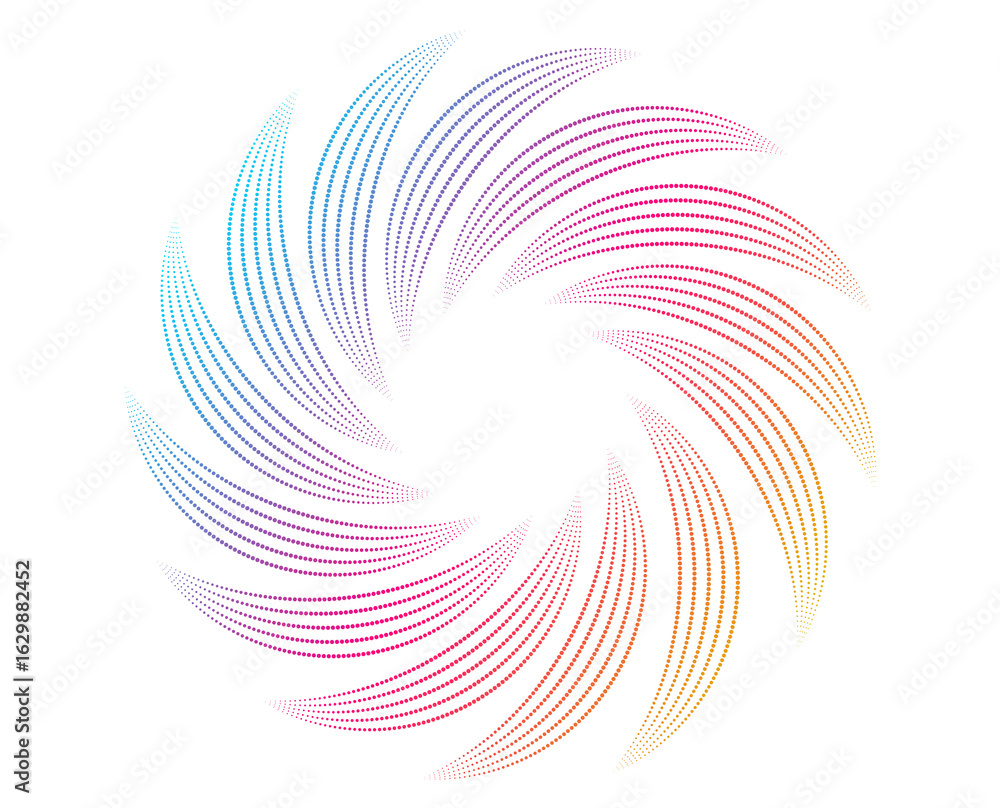 Poster design elements. wave of many purple lines circle ring. abstract vertical wavy stripes on white back