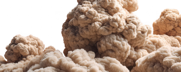 Beige smoke clouds