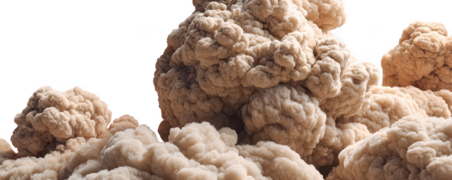 Beige smoke clouds