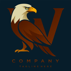 Letter W Eagle Logo Designs