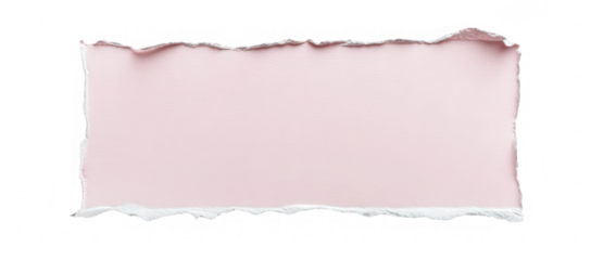 Pink torn paper rectangle