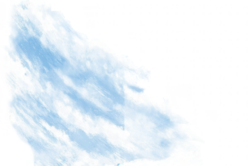 Abstract painted light-blue cloud shape