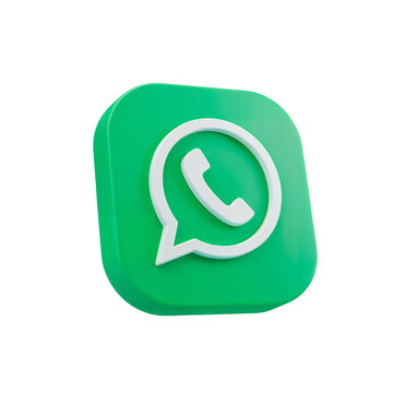Whatsapp logo icon 3d rendering