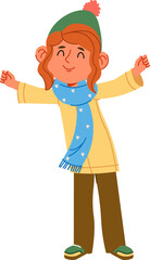 Girl in Winter Clothing
