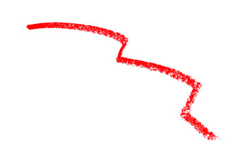 Red pencil hand writing rhythm set on transparent background