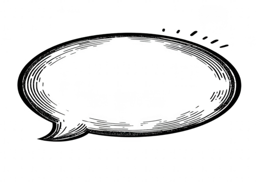 Empty speech bubble, hand-drawn style (2)