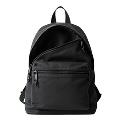 Minimalist black backpack with sleek design, versatile for school, commuting, or casual wear