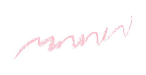 Pink pencil hand writing rhythm set on transparent background