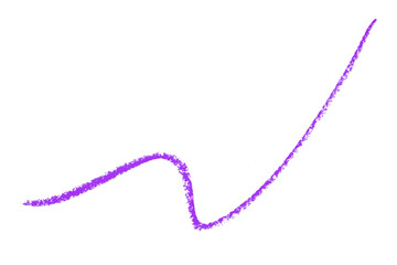 Purple pencil hand writing rhythm set on transparent background