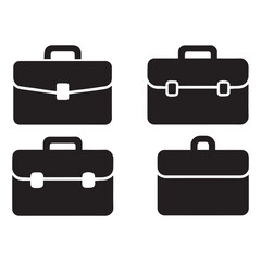 briefcases Silhouette Vector Illustration for  Design