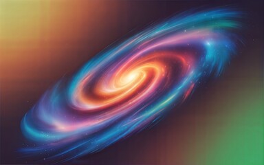 Naklejka premium Abstract Glowing Planet in Colorful Space with Swirls and Light Effects.