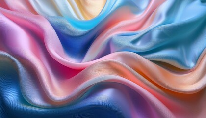 abstract iridescent fabric with vibrant pastel colors and soft waves captivating art patterns for creative designs concept of abstract art textile design and digital background creation