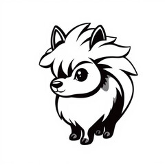 Black Chorkie Animal Icon