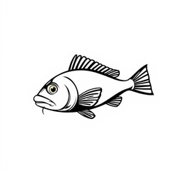 Black Codfish Animal Icon