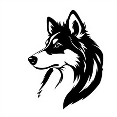 Black Collie Animal Icon