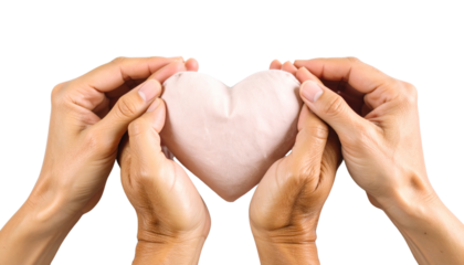 Supportive hands illustration representing care love kindness and protection Isolated on transparent background