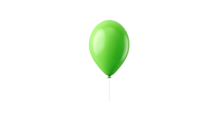 hd realistic green balloon isolated on white